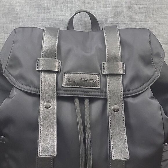 MioMojo Orlando VEGAN Black Leather Backpack -  Minimalist, Nylon, Recycled main image 4